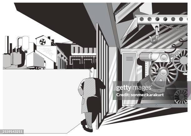 industrial site - unique building stock illustrations