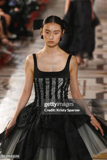 Model walks the runway during the Chanel Haute Couture Fall/Winter 2024-2025 show as part of Paris Fashion Week on June 25, 2024 in Paris, France.