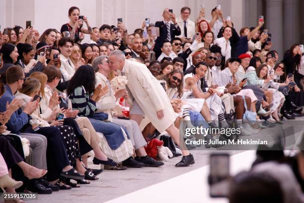 Designer Thom Browne walks the runway during the Thom Browne Haute Couture Fall/Winter 2024-2025 show as part of Paris Fashion Week on June 24, 2024...