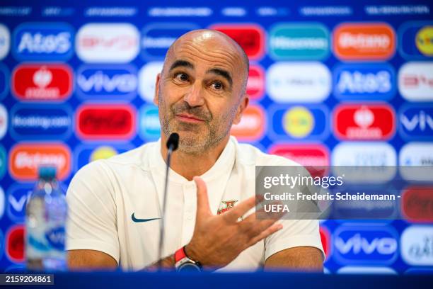 Roberto Martinez, Head coach of Portugal during press conference at Arena AufSchalke on June 25, 2024 in Gelsenkirchen, Germany.