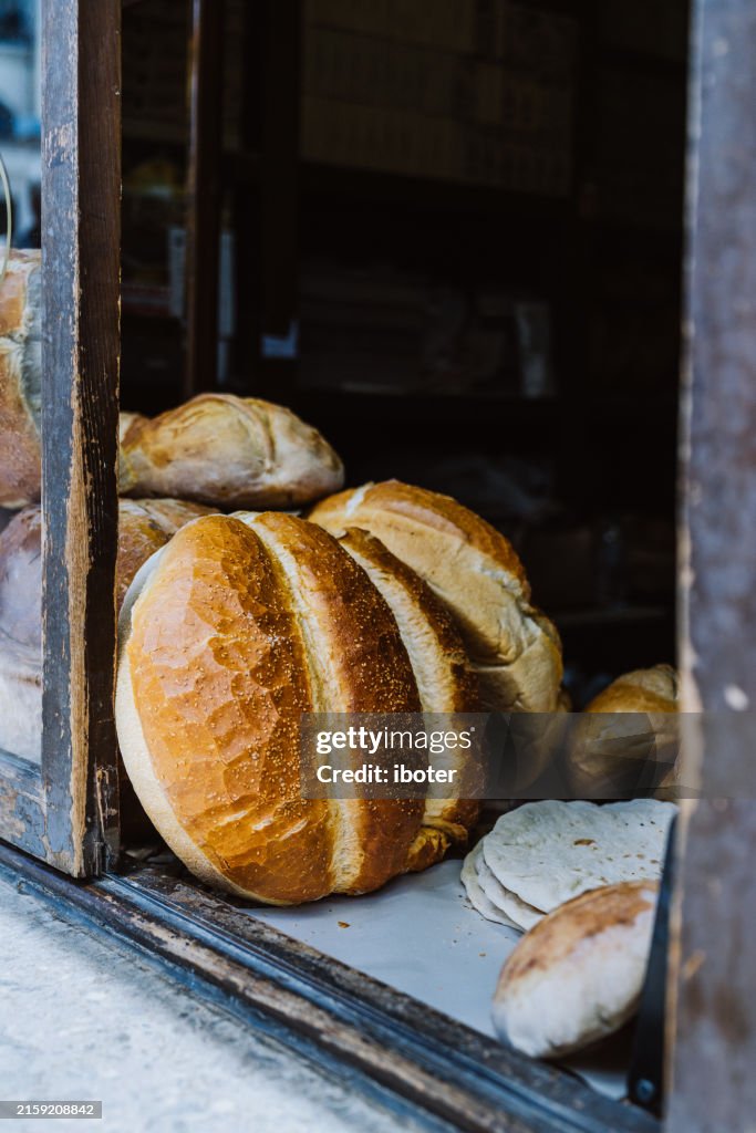 Freshly Baked Trabzon Bread and Bagels at a Local Bakery