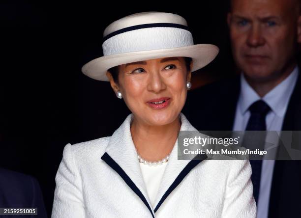Empress Masako of Japan visits Westminster Abbey on day one of her and Emperor Naruhito of Japan's State Visit to the United Kingdom on June 25, 2024...