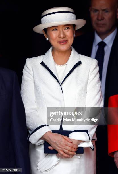 Empress Masako of Japan visits Westminster Abbey on day one of her and Emperor Naruhito of Japan's State Visit to the United Kingdom on June 25, 2024...