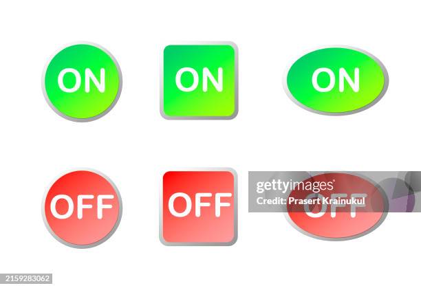 on and off toggle switch buttons - incoming call mockup stock pictures, royalty-free photos & images