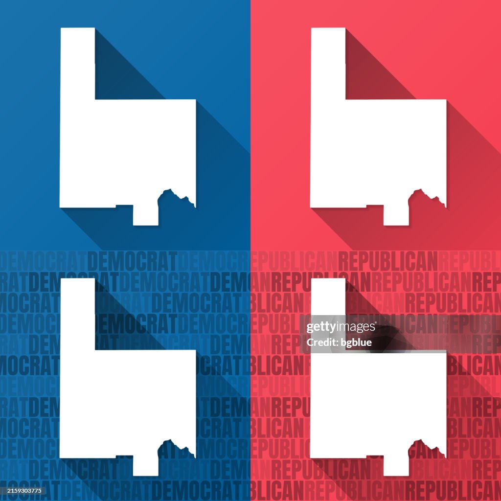 Bonner County, Idaho. Maps on blue and red backgrounds