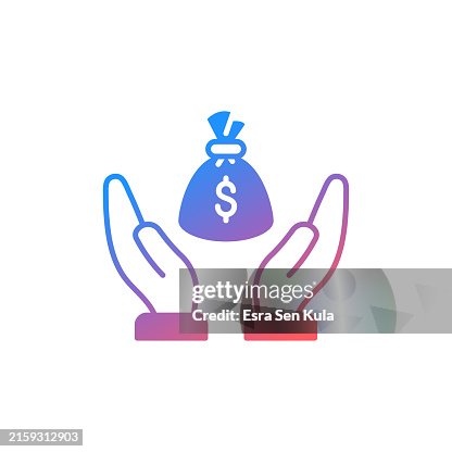 Income Gradient Color Solid Line Icon Design Income Gradient Color Solid Line Icon Design
