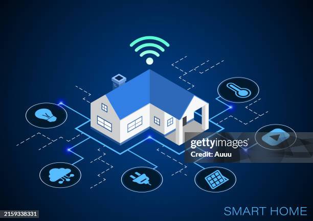 smart home - home security system stock illustrations