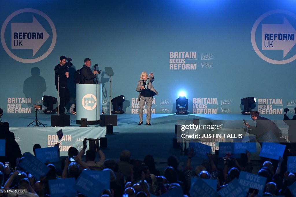 Reform Uk Spring Rally Reform UK's Ann Widdecombe addresses the 'Rally for Reform' at the ...