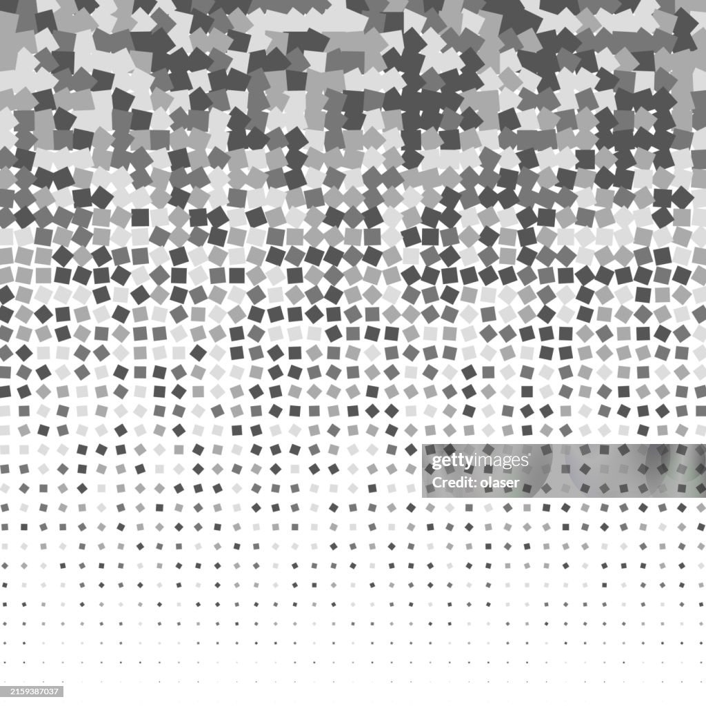 Fading Duotone Pattern Of Solid Grayscale Squares Rotating Dots ...