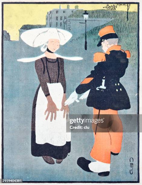 policeman asks a young lady for her hands, but she is afraid and her hands become very long and go into defensive posture - police officer talking to person cartoon stock illustrations