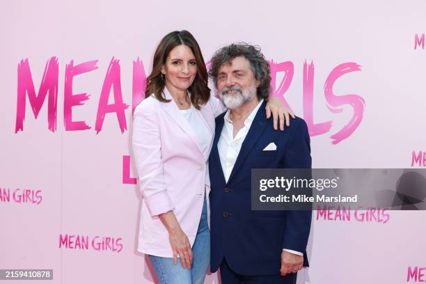 Tina Fey and Jeff Richmond the "Mean Girls: The Musical" Opening Night at The Savoy Theatre on June 26, 2024 in London, England.