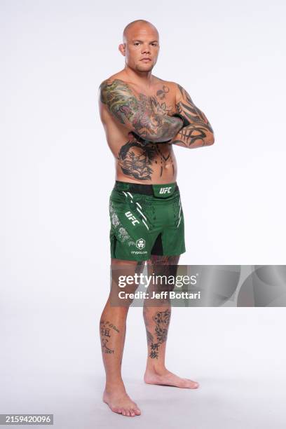 Anthony Smith poses for a portrait during a UFC photo session on June 26, 2024 in Las Vegas, Nevada.