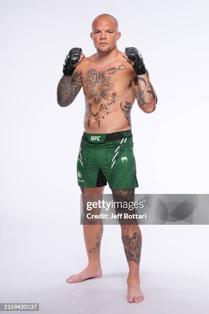 Anthony Smith poses for a portrait during a UFC photo session on June 26, 2024 in Las Vegas, Nevada.