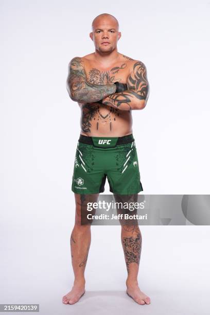Anthony Smith poses for a portrait during a UFC photo session on June 26, 2024 in Las Vegas, Nevada.