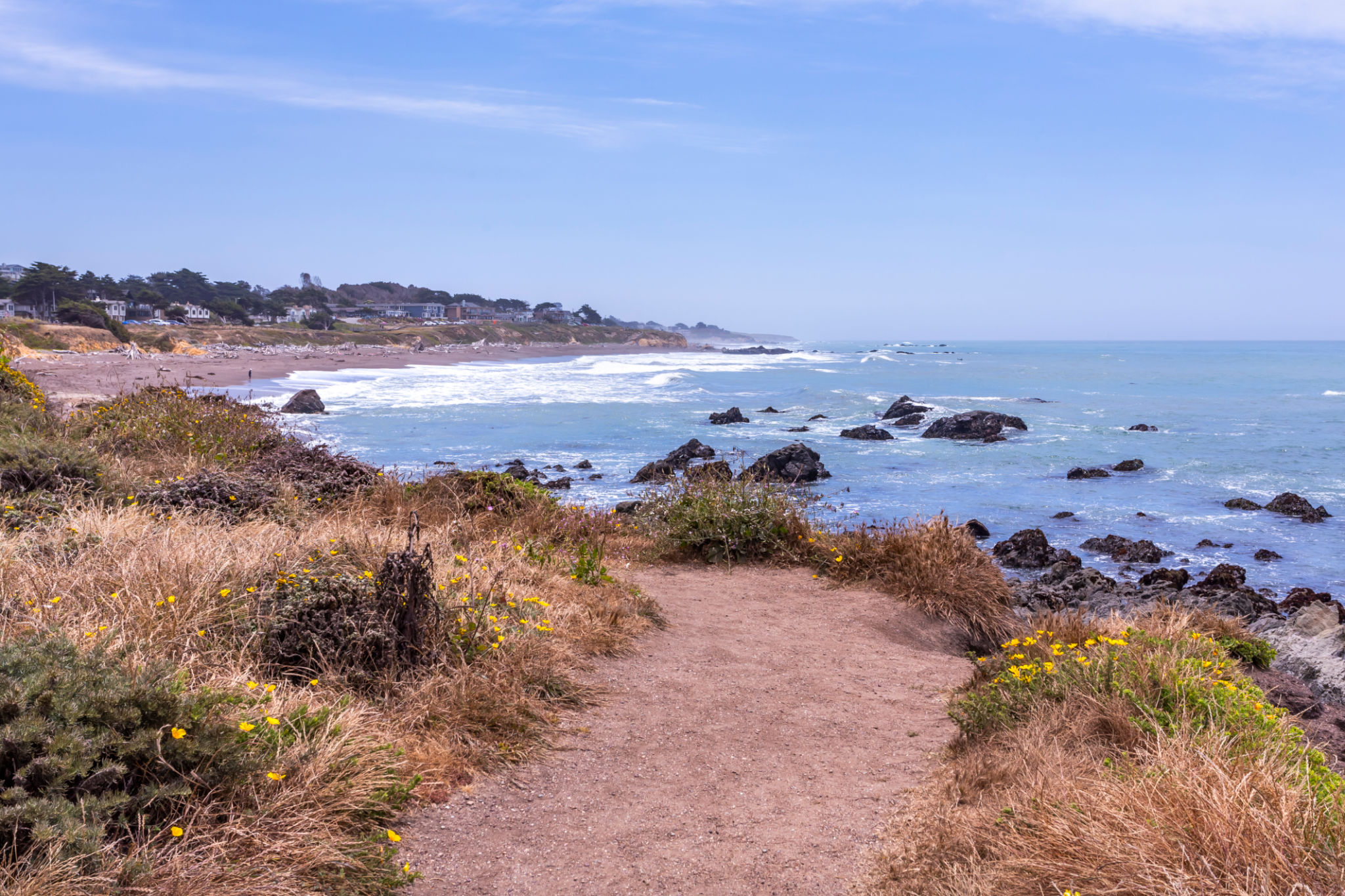 Beautiful view of the Pacific Ocean coast in Cambria area in California Beautiful view of the Pacific Ocean coast in Cambria area in California