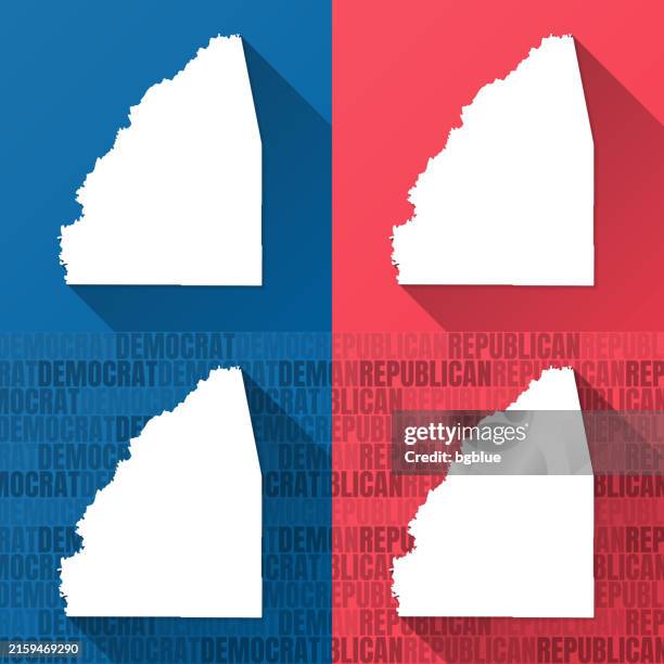 rankin county, mississippi. maps on blue and red backgrounds - brandon mississippi stock illustrations