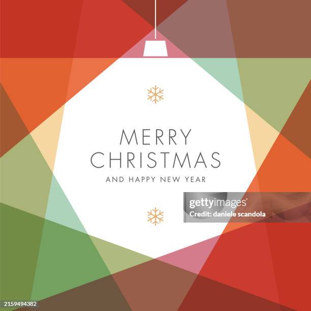 illustrazioni stock, clip art, cartoni animati e icone di tendenza di biglietto di buone feste con la palla dell'albero di natale. - buone vacanze frase breve