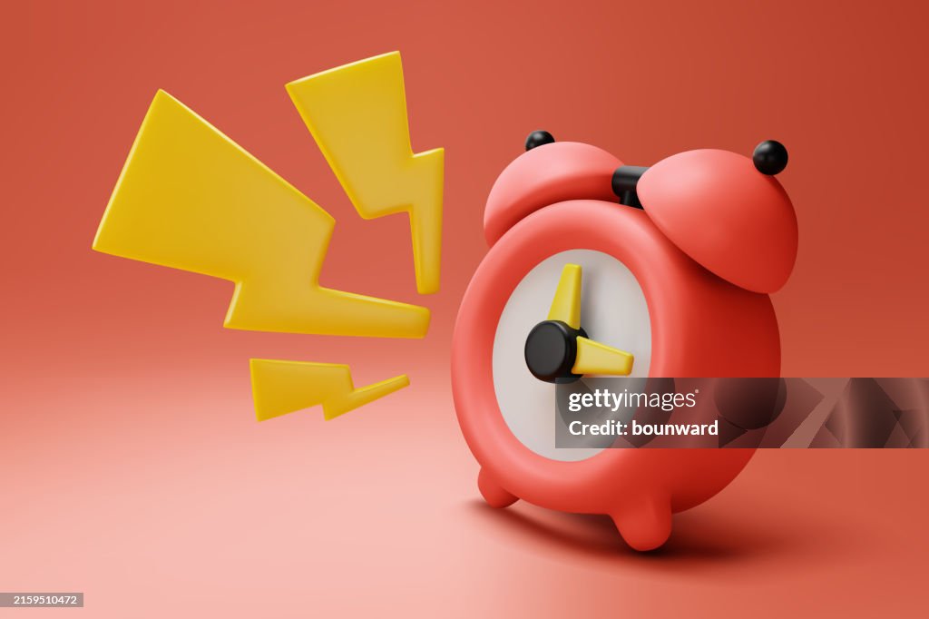 3d Alarm clock. Vector