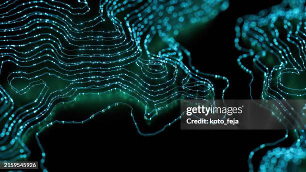 abs hologram landscape background - land geografisch gebied stockfoto's en -beelden