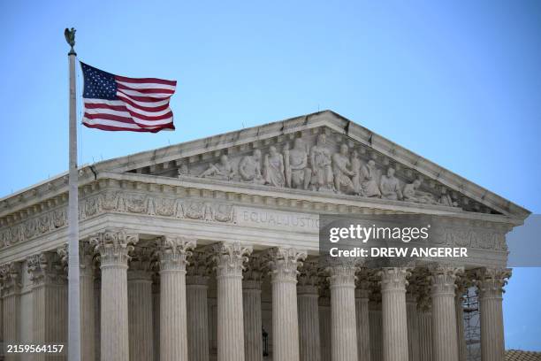 View of the US Supreme Court on July 1 in Washington, DC. Donald Trump on Monday hailed a "big win" for democracy after the US Supreme Court ruled...