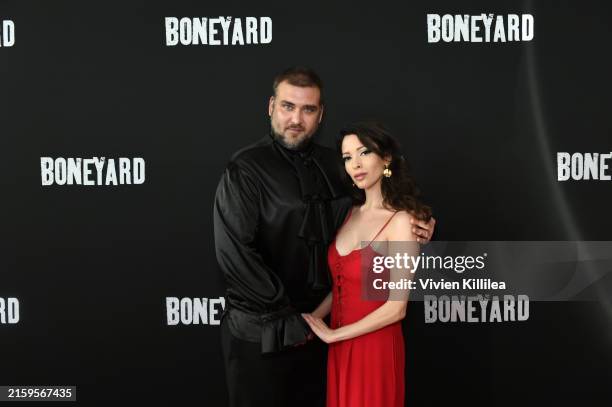 Weston Cage Coppola and Jenifer Alexa Canter attend the "Boneyard" special screening on June 26, 2024 in Santa Monica, California.