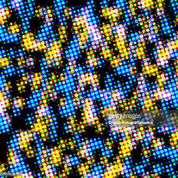 multi colored half tone pattern - printing texture stock illustrations
