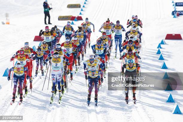2024 canmore cross-country ski world cup - professional skier stock pictures, royalty-free photos & images