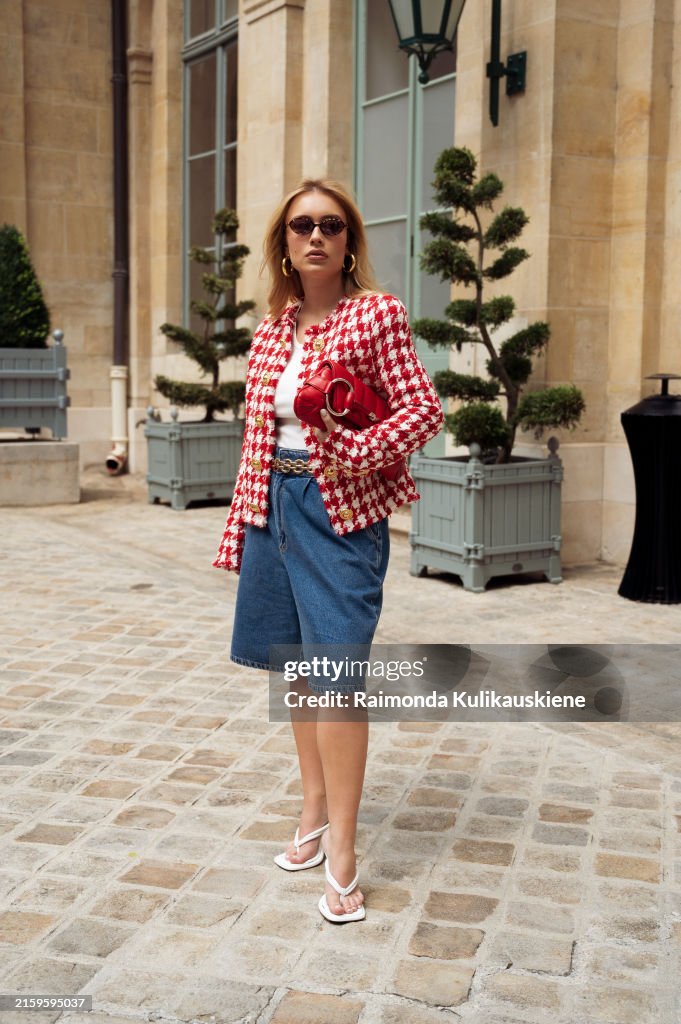 Street Style - Paris Fashion Week - Haute Couture Fall/Winter 2024/2025 - Day Four