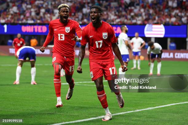 Jose Fajardo of Panama celebrates after scoring the team's second goal during the CONMEBOL Copa America USA 2024 Group C match between Panama and...