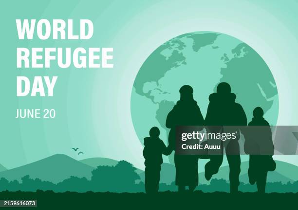world refugee day - immigration detention center stock illustrations