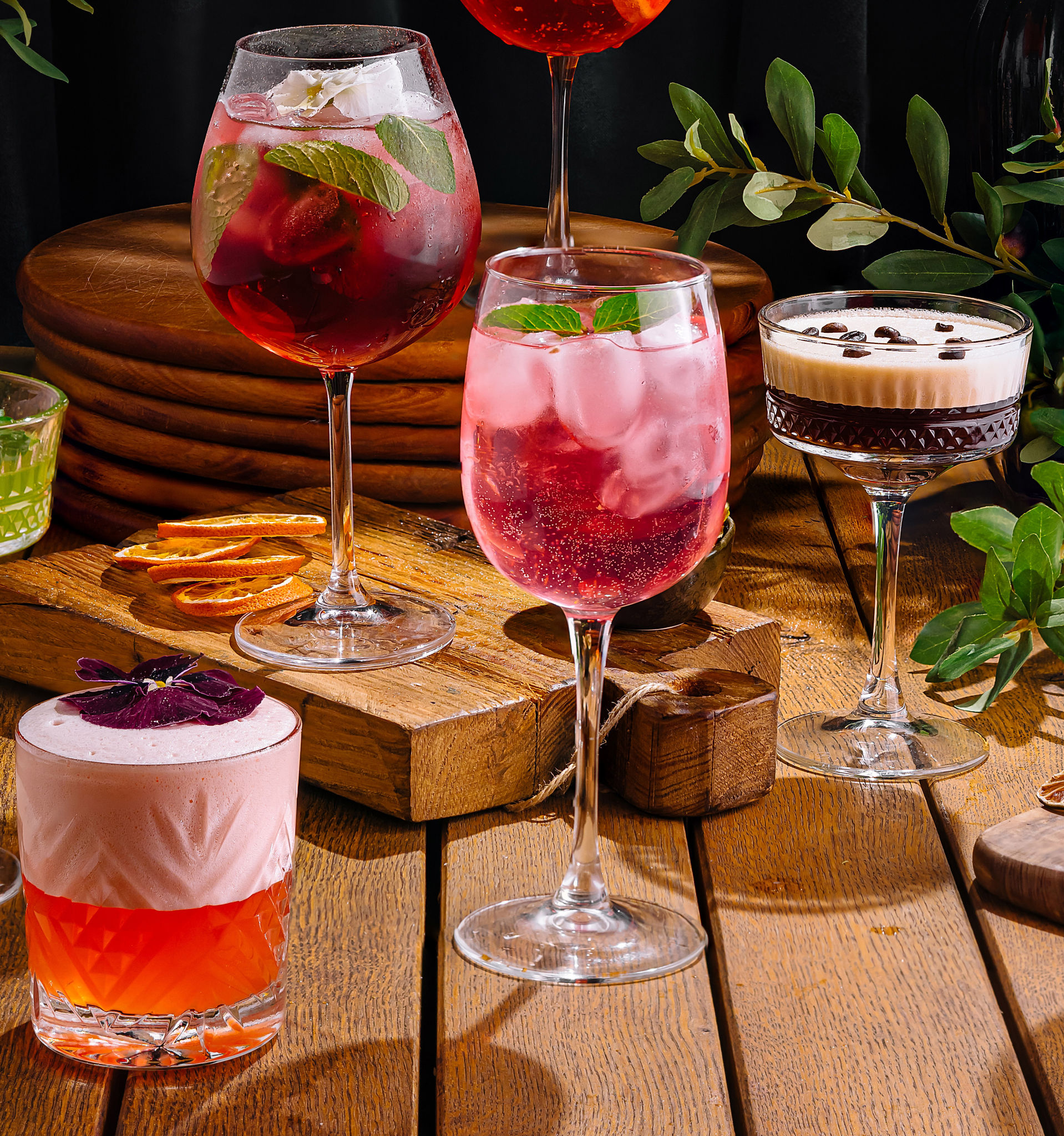 craft cocktail presentation
