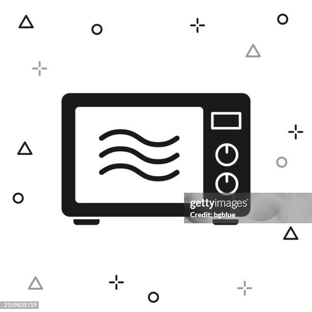 microwave oven. icon on white background - microwave button clip art stock illustrations