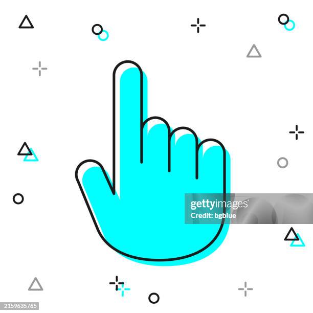 hand cursor - pointer. line icon on white background - call to action stock illustrations