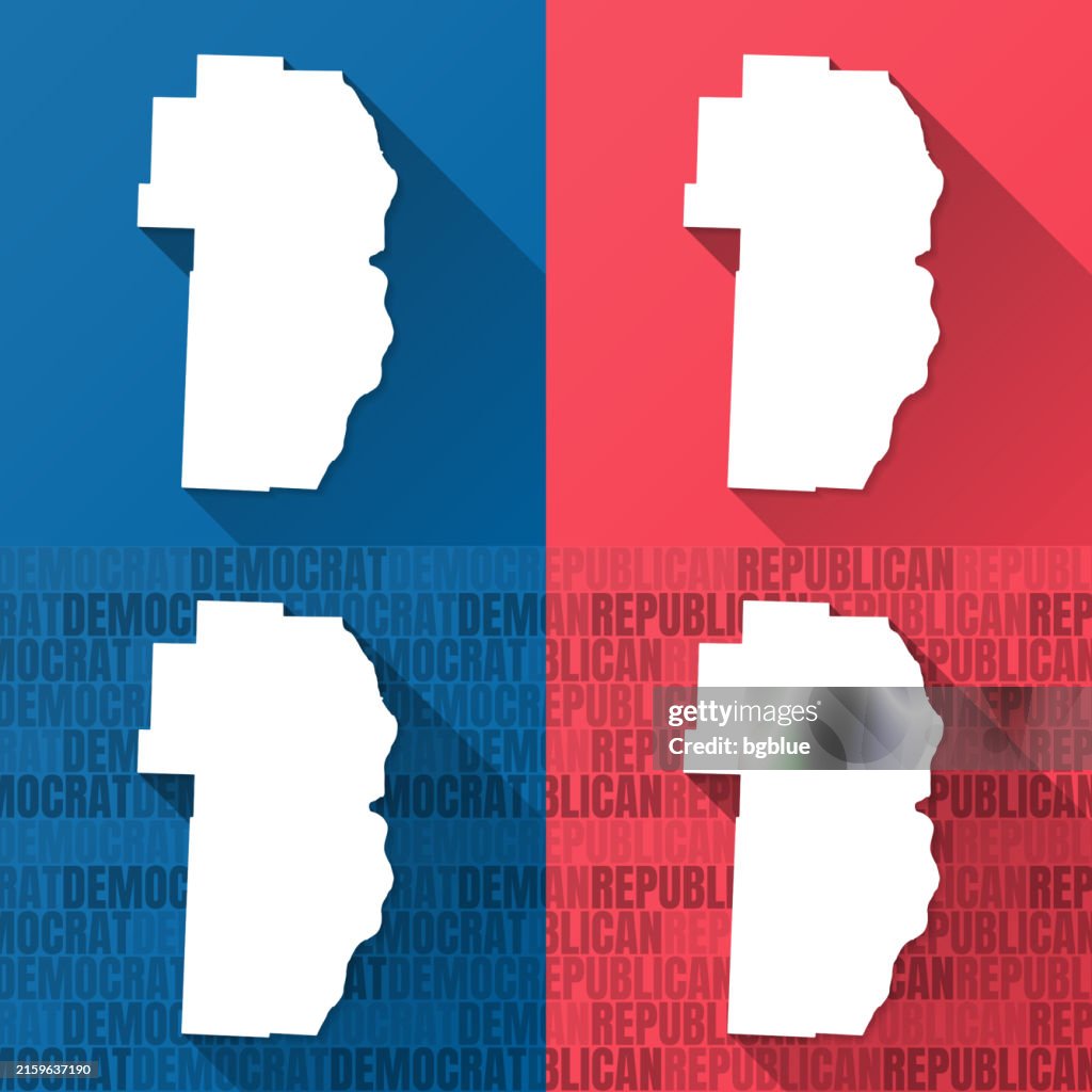 Jefferson County, Ohio. Maps on blue and red backgrounds