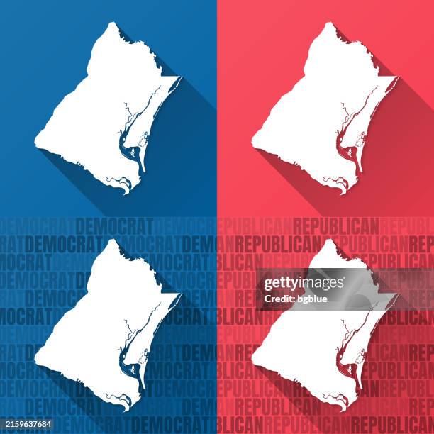 georgetown county, south carolina. maps on blue and red backgrounds - georgetown stock illustrations