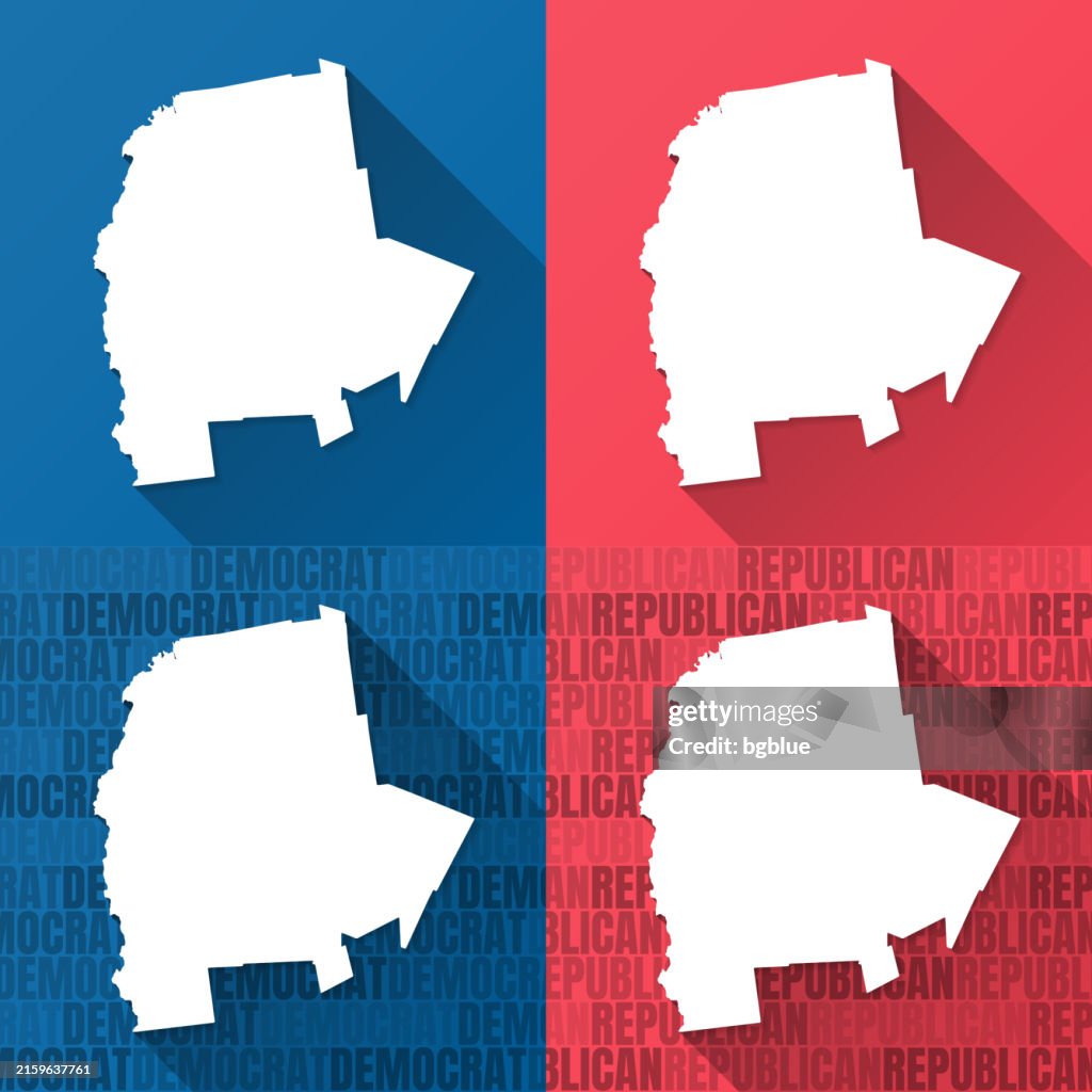 Addison County, Vermont. Maps on blue and red backgrounds