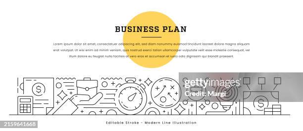 modern line illustration of business plan concepts - org chart background stock illustrations