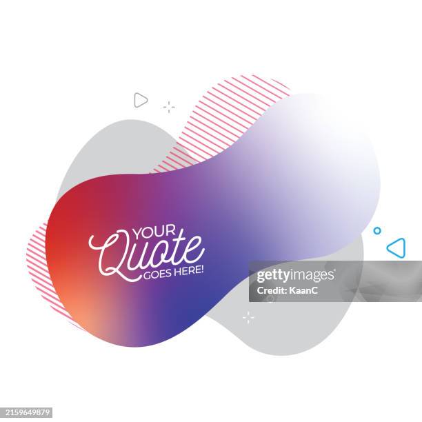 vector quote template trendy style vector stock illustration. abstract gradient banner. - dialogue box stock illustrations