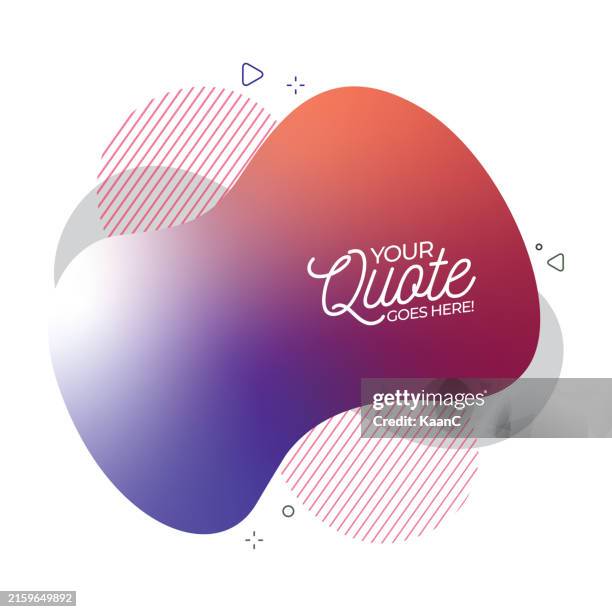 Quote Gradient Vector Quote Template Trendy Style Vector Stock Illustration Abstract ...