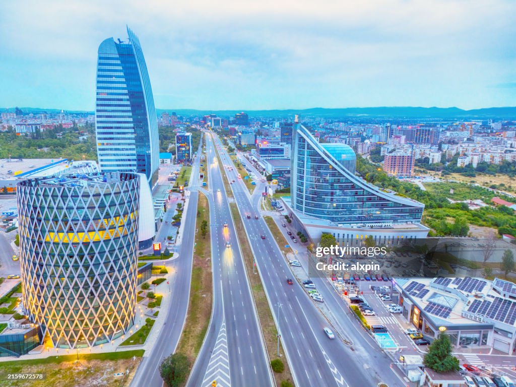 Business district of Sofia, Bulgaria
