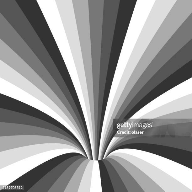 striped circular tunnel. 3d vector - narrow stock illustrations