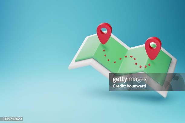 ilustraciones, imágenes clip art, dibujos animados e iconos de stock de mapa 3d con icono de pin rojo. vector - posicionamiento