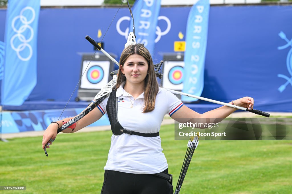 Amelie CORDEAU poses during a photo shoot during the media day at ...