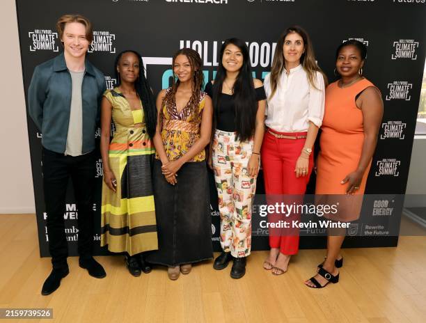 Calum Worthy, Samata Pattinson, Leah Thomas, Karla Reyes, Sheila M. Morovati and Nekesa Mumbi Moody, Editorial Director, The Hollywood Reporter...