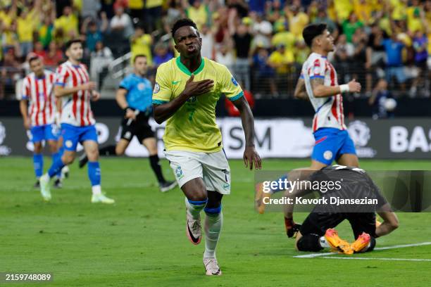 During the CONMEBOL Copa America 2024 Group D match between Paraguay and Brazil at Allegiant Stadium on June 28, 2024 in Las Vegas, Nevada.
