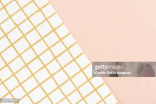 yellow tablecloth argyle pattern background. - yellow plaid stock pictures, royalty-free photos & images