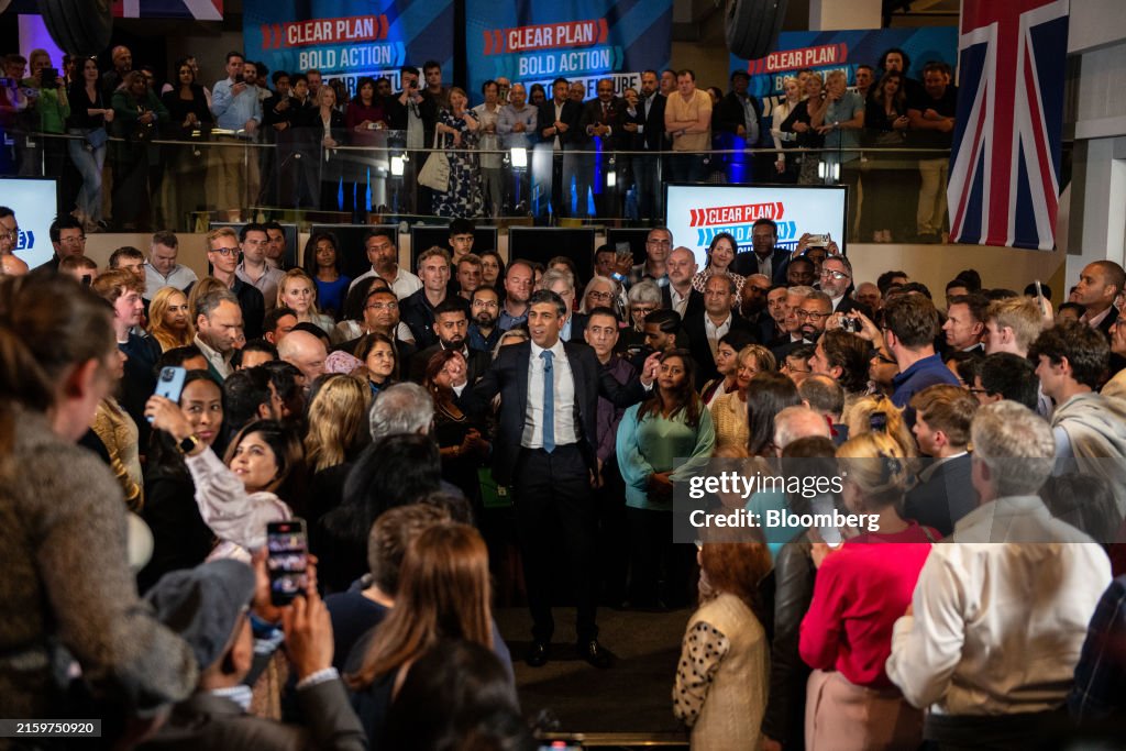 UK Prime Minister Rishi Sunak Campaigns Ahead Of The UK Election