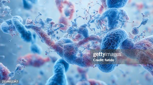 3d virus cells attacking a dna strand - cancer research stock pictures, royalty-free photos & images