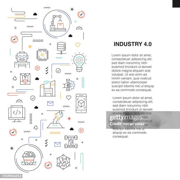 industry 4.0 related vector design concept. global multi-sphere ready-to-use template. web banner, website header, magazine, mobile application etc. modern design. - organized garage stock illustrations