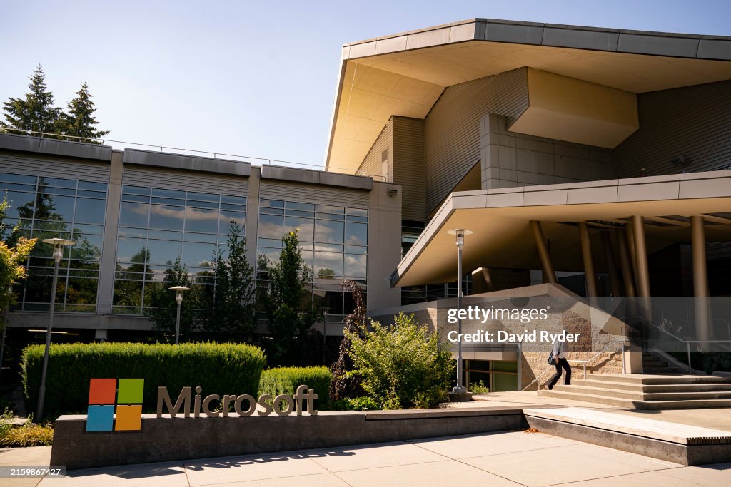Mircosoft Computer Lab Headquarters A sign is seen at the Microsoft headquarters on July 3, 2024 in... News ...